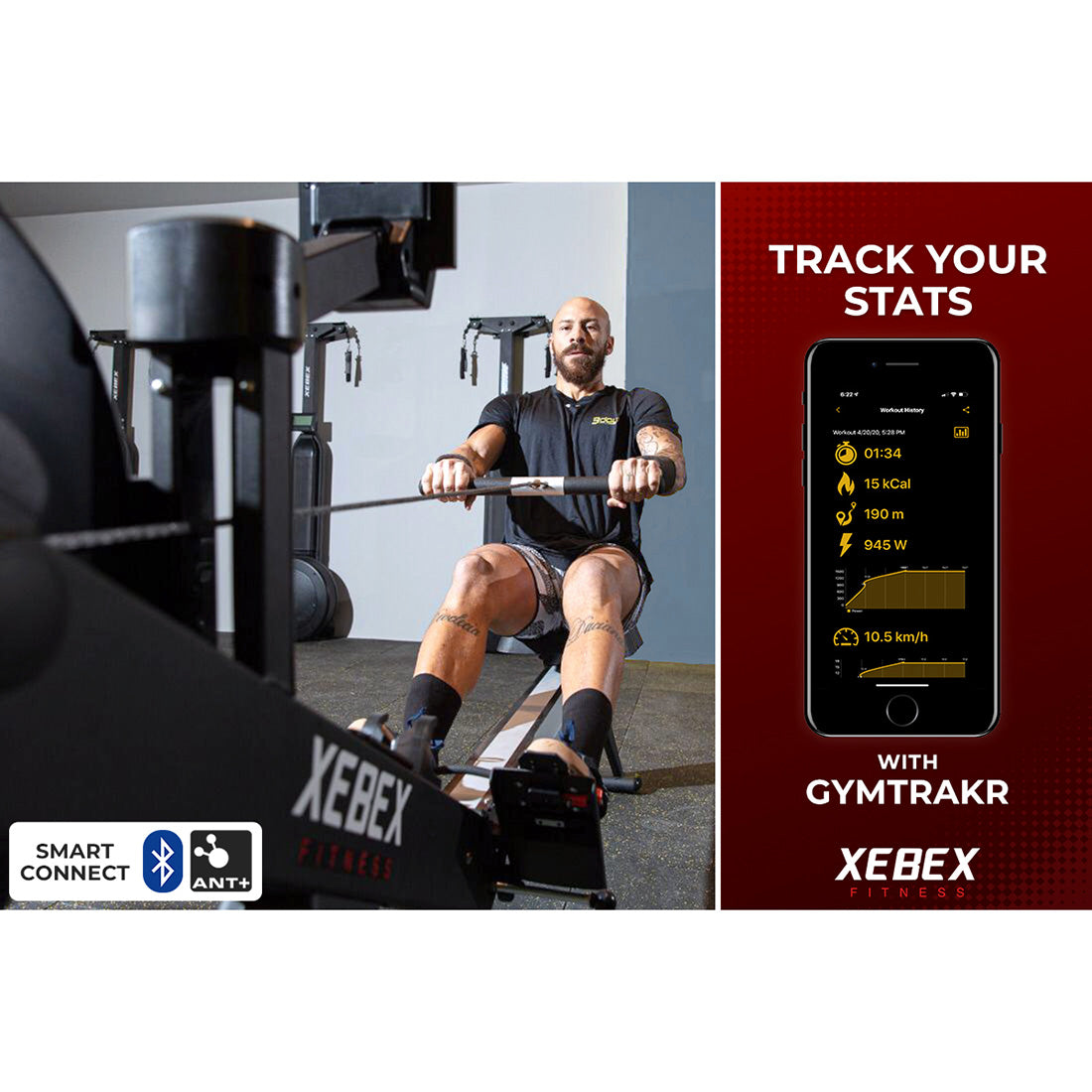 Xebex Air Rower 2.0 Smart Connect