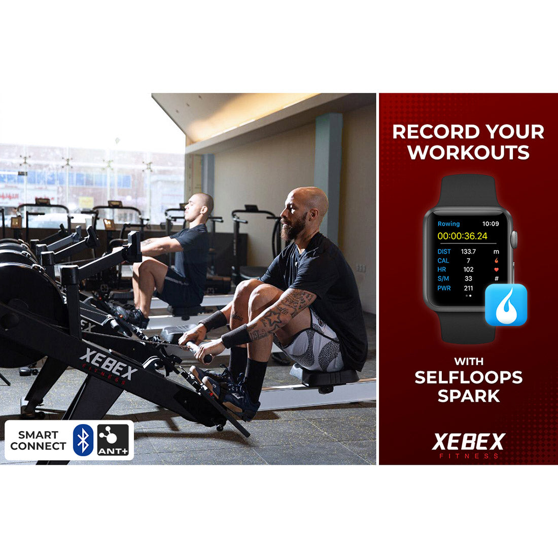 Xebex Air Rower 2.0 Smart Connect