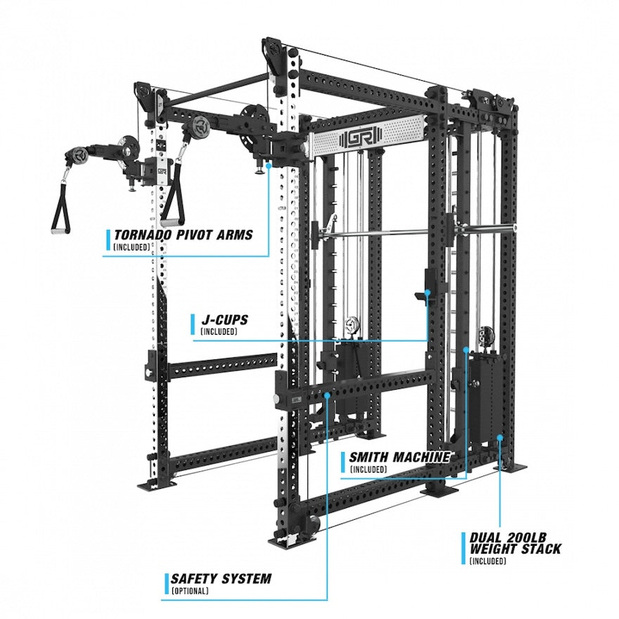RX3 Tornado 6-Post Smith Machine Rack