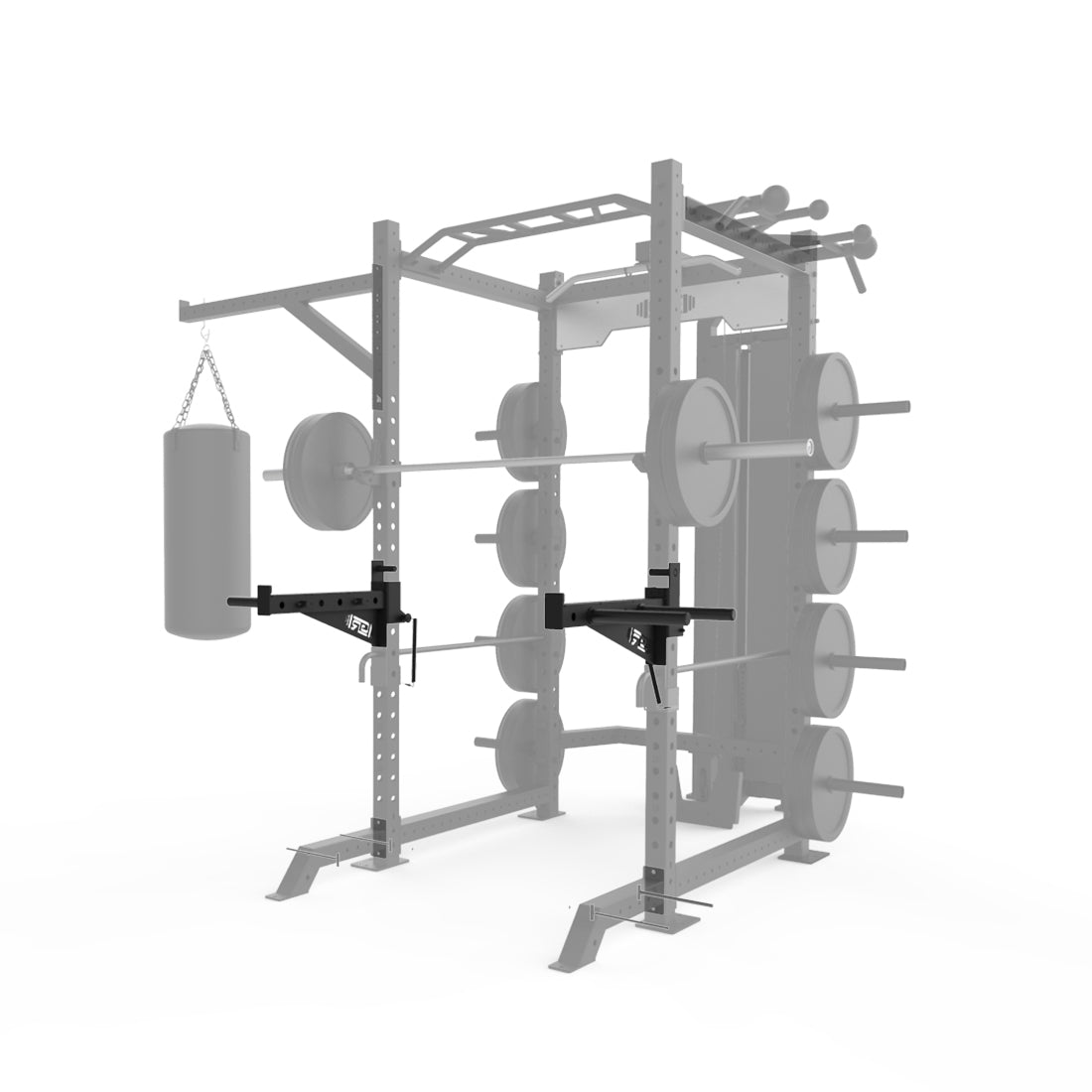 Optional Additional Accessories: 
<br>
Safety Spotter Arms + Peg Bars