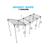 20' Freestanding Builder® Pull Up Rig 1' Spacing

