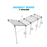 20' Wall-Mount Builder® Pull Up Rig 1' Spacing
