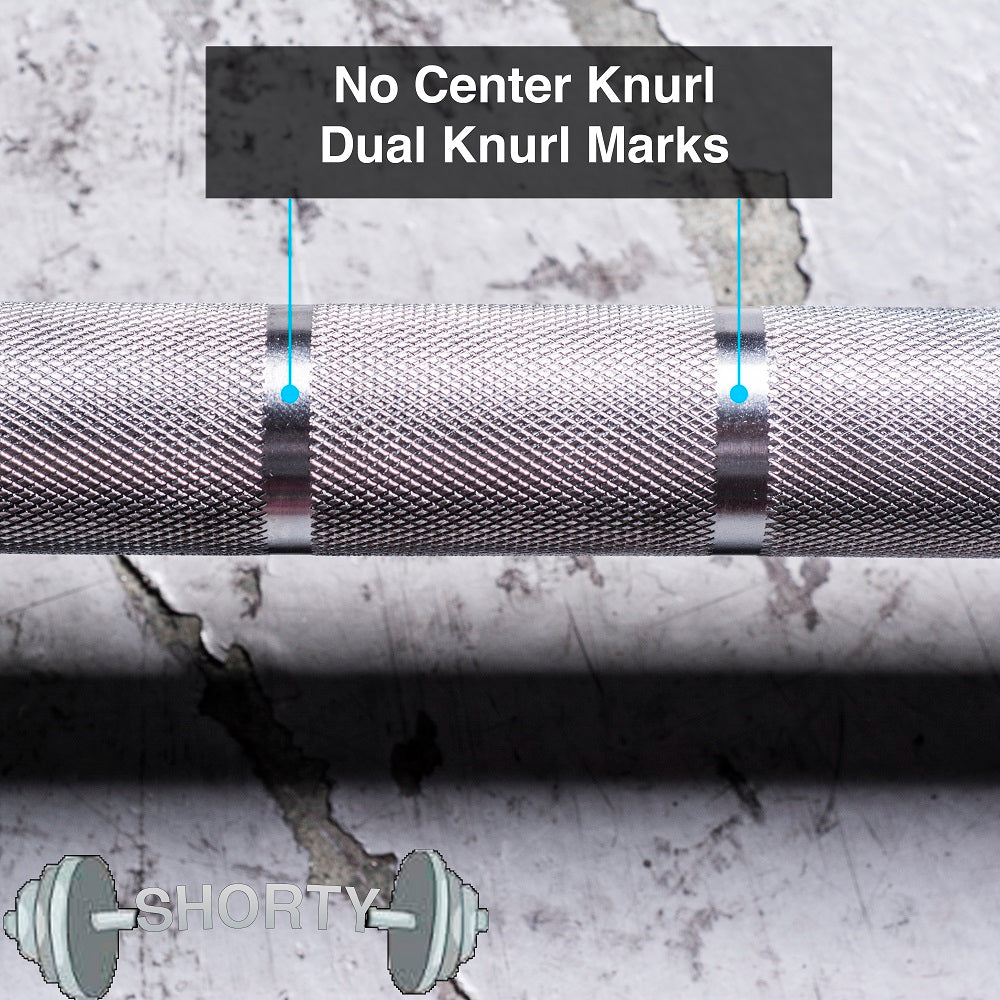 No Center Knurl with Olympic and Powerlifting Marks