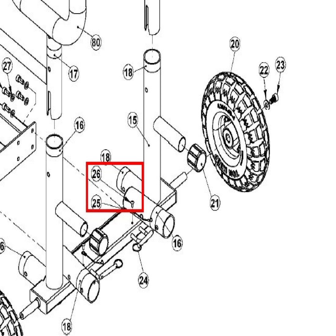  SLD-XT3-PT-26: Bolt, M5x0.8x10L for XT3 Sled 