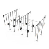 Optional Addition: 2x A-Hangers for added ring muscle up station from the 12' post	
