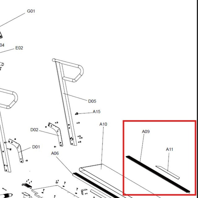 TKR-4000-PT-A09: Right Footboard