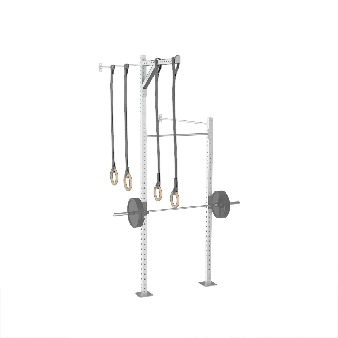 Optional Addition: A-Hanger for added ring muscle up station from the 12' post