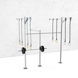 Optional Addition: A-Hanger for added ring muscle up station from the 12' post
